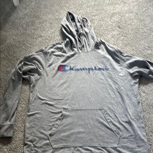 Lot of 3 Champion Lightweight Hoodie Gray, Blue, Black